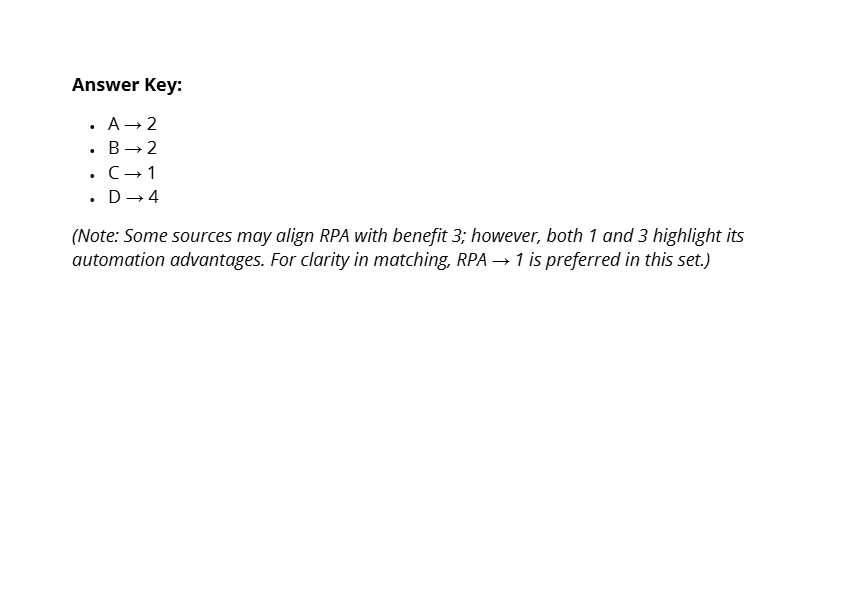 Answer Key-Matching